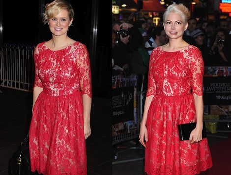 Cecilia Ahern y Michelle Williams lucen el mismo vestido