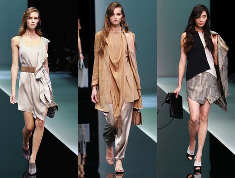 cortes asimétricos en el desfile de emporio armani