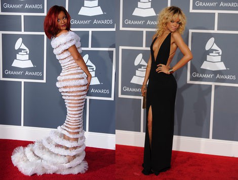 Rihanna de Jean Paul Gaultier y Armani