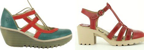 Zapato con plataforma y cangrejera con tacón cuadrado de la colección de verano 2014 de Fly London