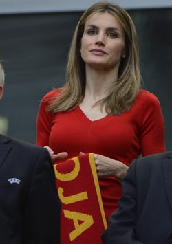 Letizia anima a la Selección Española
