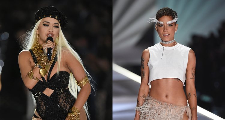 Rita Ora y Halsey durante sus actuaciones