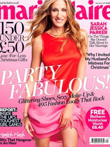 Sarah Jessica Parker protagonizando una portada de Marie Claire UK