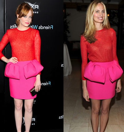 Un conjunto de Giambattista Valli enamora a Emma Stone y Lauren Santo Domingo