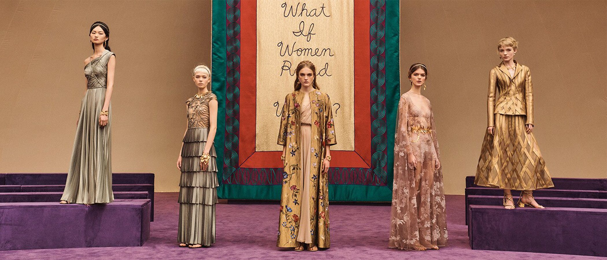 Las diosas griegas y Judy Chicago como eje central del desfile de Alta Costura 2020 de Dior