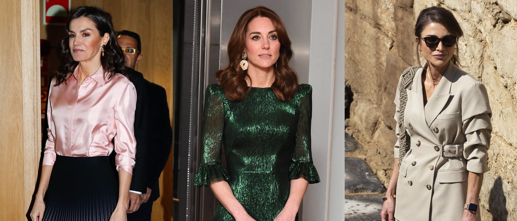 La Reina Letizia, Kate Middleton y Rania de Jordania, las mejor vestidas de la semana