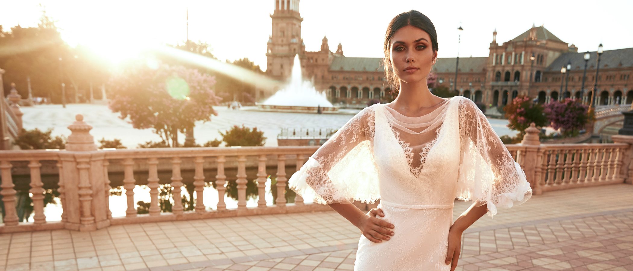 Pronovias lanza una colección de vestidos de novia en colaboración con Marchesa con aires sevillanos