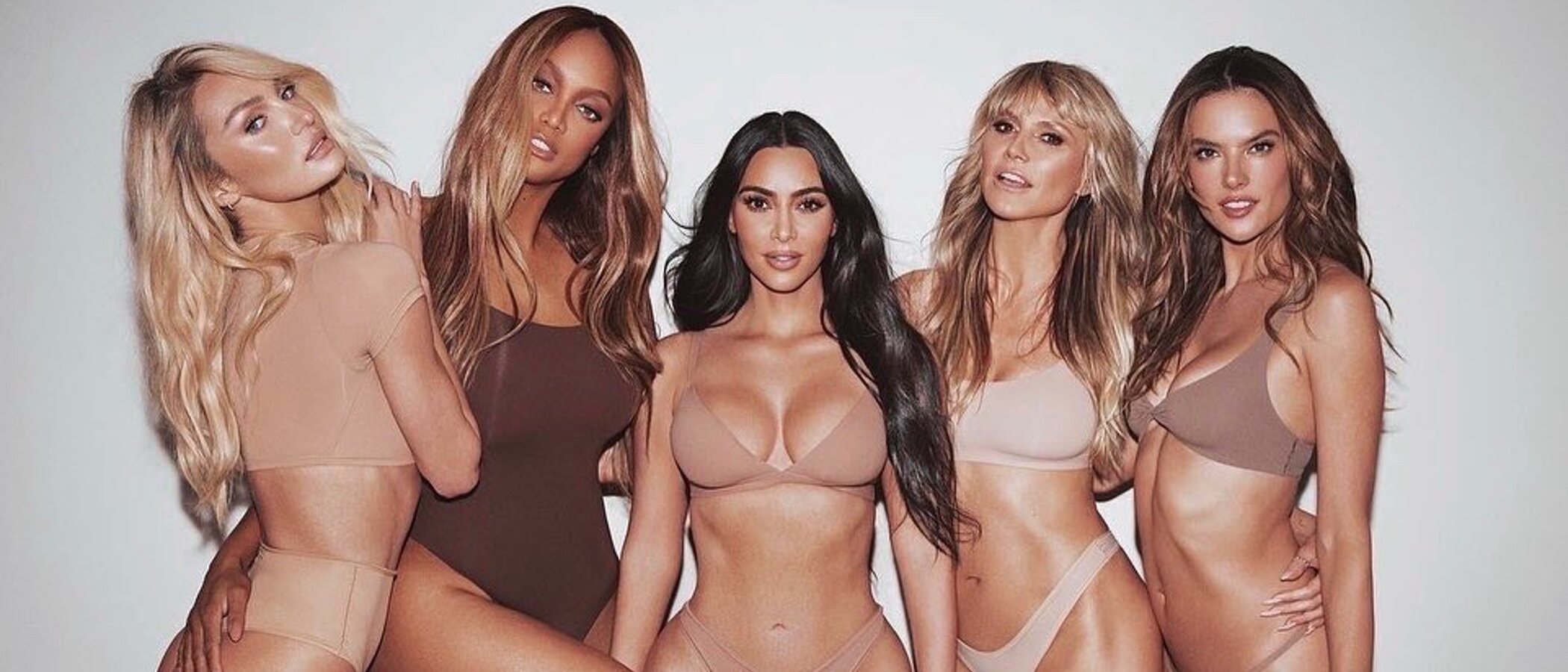 Kim Kardashian recluta a cuatro ángeles icónicos de Victoria's Secret para su última campaña de Skims