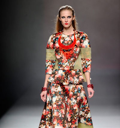 Ana Locking apuesta por el estampado floral para este otoño/invierno 2013/2014 en la Madrid Fashion Week