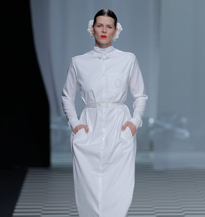 David Delfín presenta una colección otoño/invierno 2013/2014 en blanco en el Madrid Fashion Week