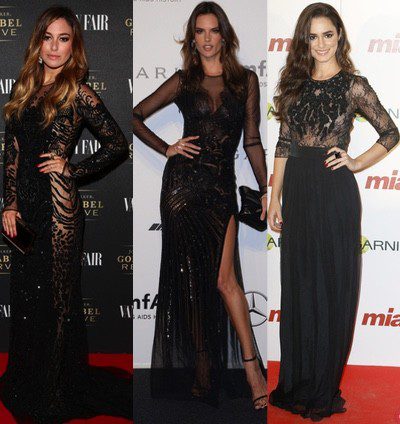 Negro y transparencias: la tendencia a la que se apuntan todas las celebrities