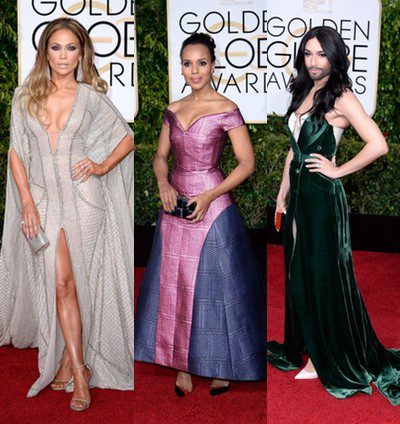 Jennifer Lopez, Kerry Washington y Conchita Wurst, entre las peor vestidas de los Globos de Oro 2015
