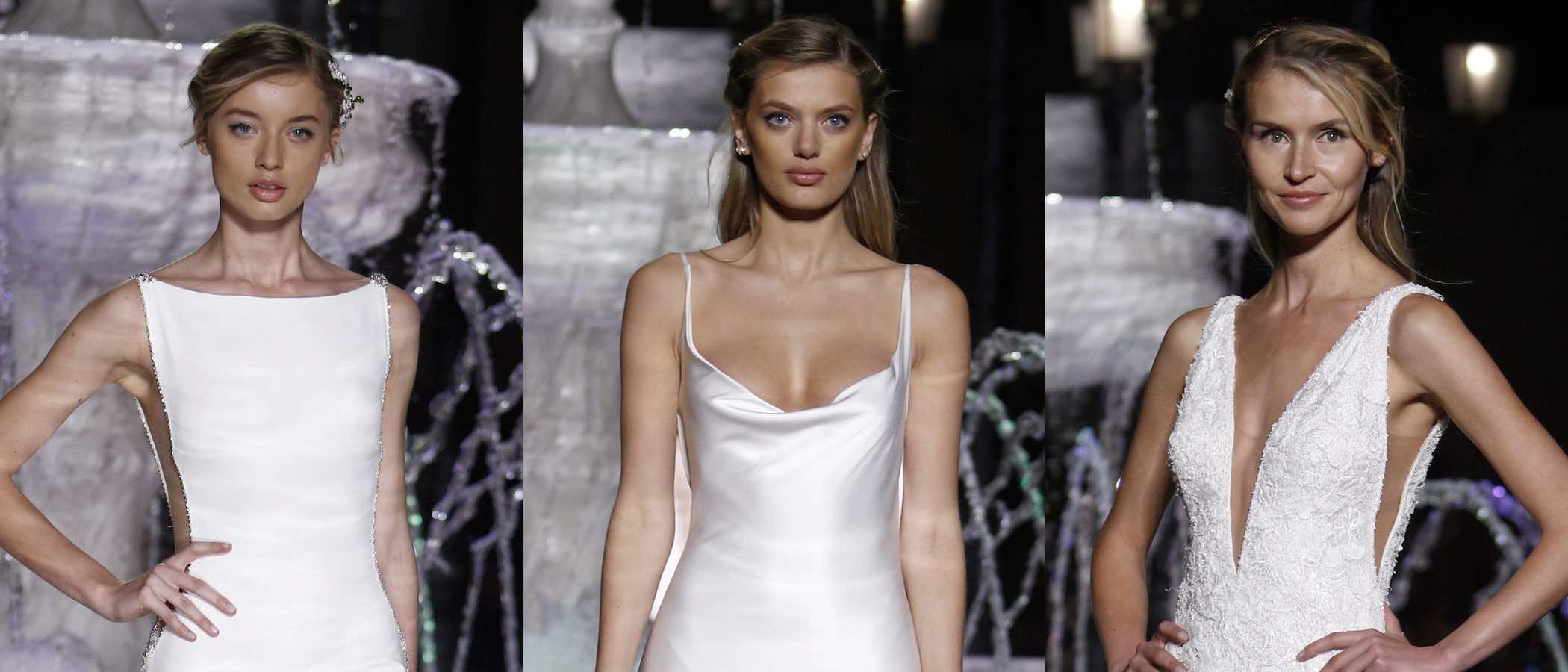 Pronovias corona sus vestidos de novia con pedrería sobre la Barcelona Bridal Week