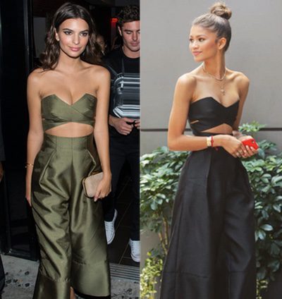¿Quién lo lleva mejor? Zendaya y Emily Ratajkowski lucen el mismo mono de Solace London