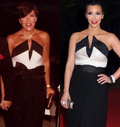 Kris Jenner, Kim Kardashian y un Valentino de los 80: ¿quién lo lucía mejor?