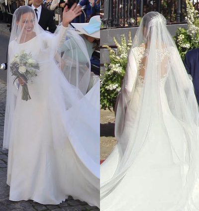 Eva González, una novia clásica con una espectacular espalda de Pronovias