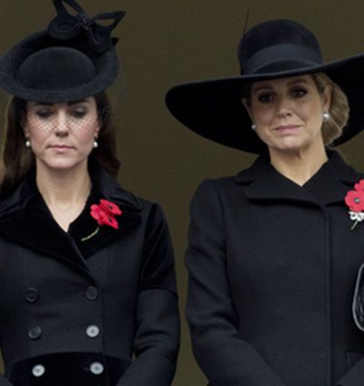 Kate Middleton y Máxima de Holanda se lo juegan todo al negro en el Día del Recuerdo