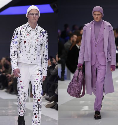 Versace estandariza el morado y los detalles metalizados en su colección otoño/invierno 2016
