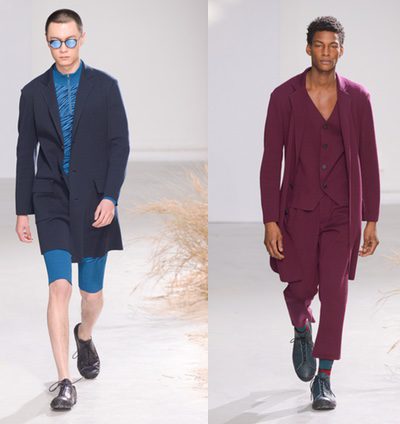 Estampados muy coloridos y vitalidad en las combinaciones parisinas de Issey Miyake para invierno 2016