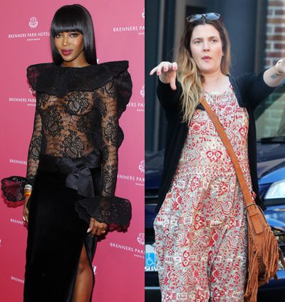 La transparencia de Naomi Campbell y el vestido de abuela de Drew Barrymore: las peor vestidas de la semana
