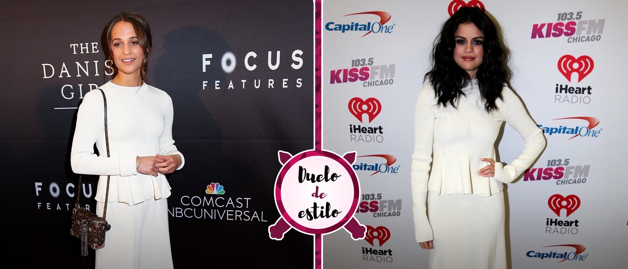 Alicia Vikander y Selena Gomez con un mismo look de Victoria Beckham: ¿quién lo luce mejor?
