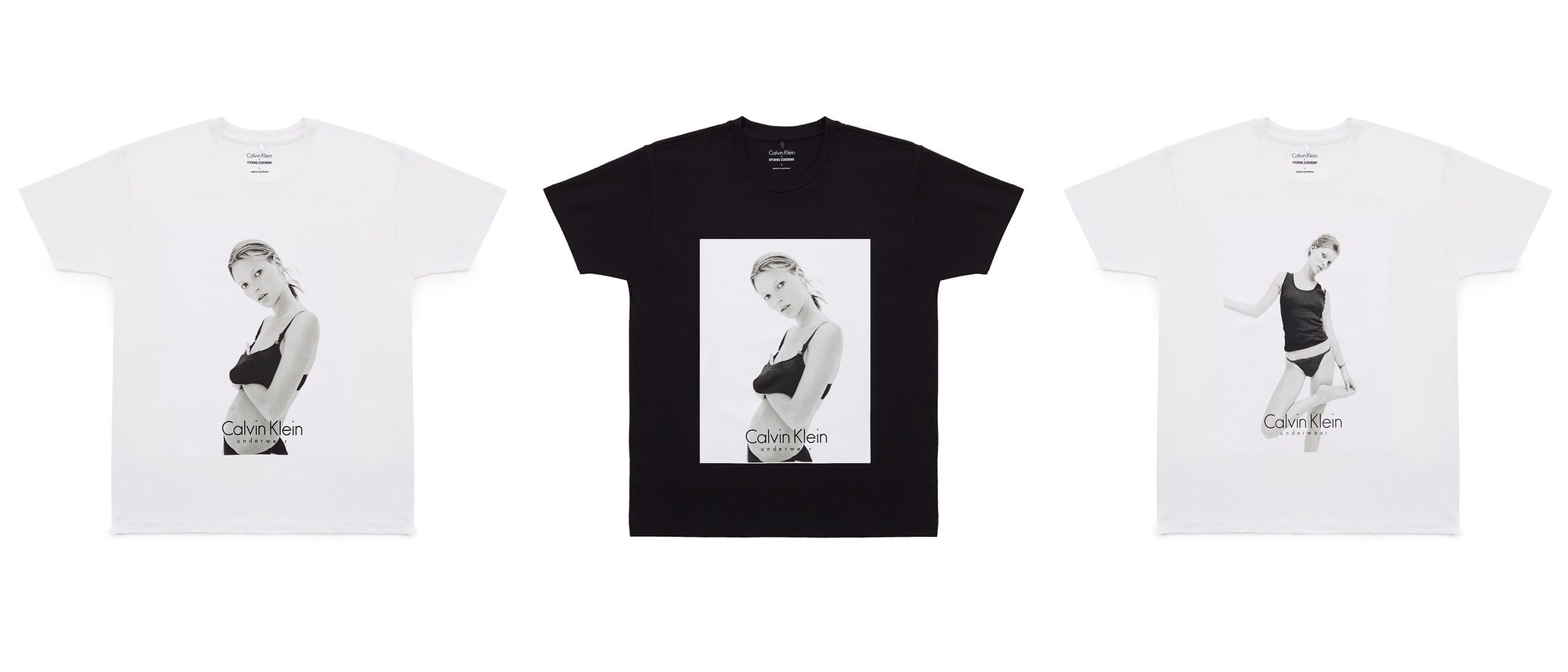 Calvin Klein escoge fotos de Kate Moss para lanzar una colección de camisetas solidarias