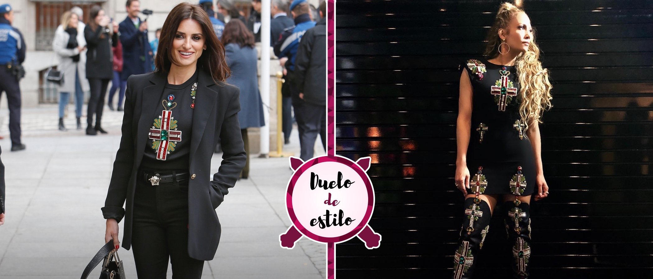 Penélope Cruz y Jennifer Lopez se enfrentan por un mismo look de Versace. ¿Quién lo luce mejor?