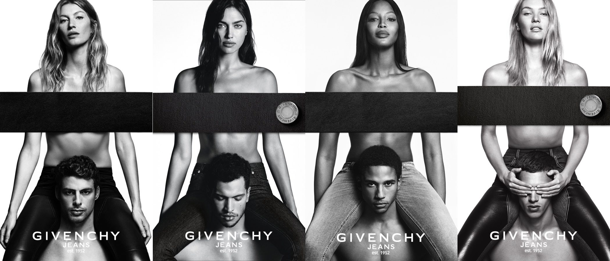 Irina Shayk, Naomi Campbell, Gisele Bündchen y Candice Swanepoel: así son las chicas Givenchy Jeans 2017