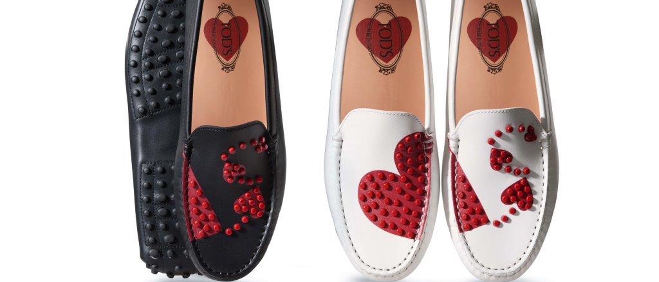 Tod's decora su clásico mocasín 'Gommino' con corazones para San Valentín 2017