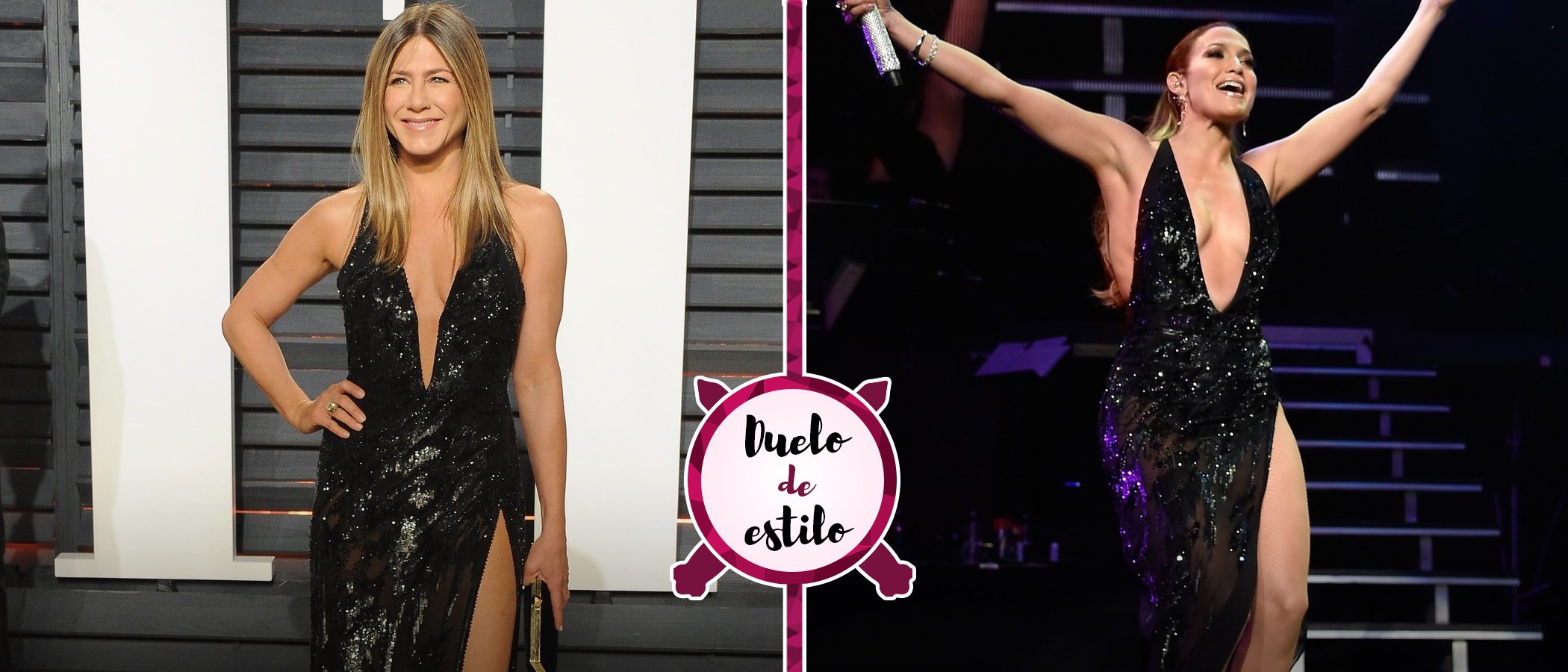Jennifer Aniston y Jennifer Lopez enfrentadas por un Versace. ¿A quién le sienta mejor?