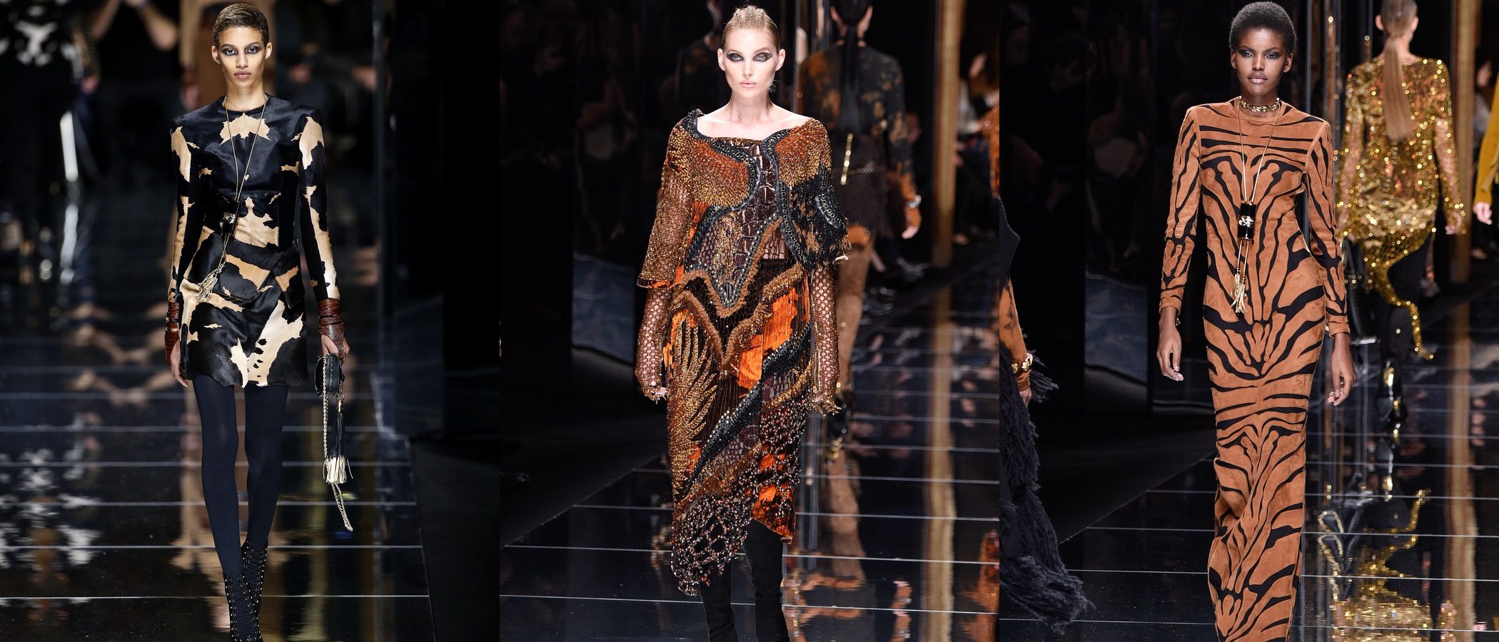 La naturaleza y los animales salvajes llegan a la Paris Fashion Week con el desfile de Balmain
