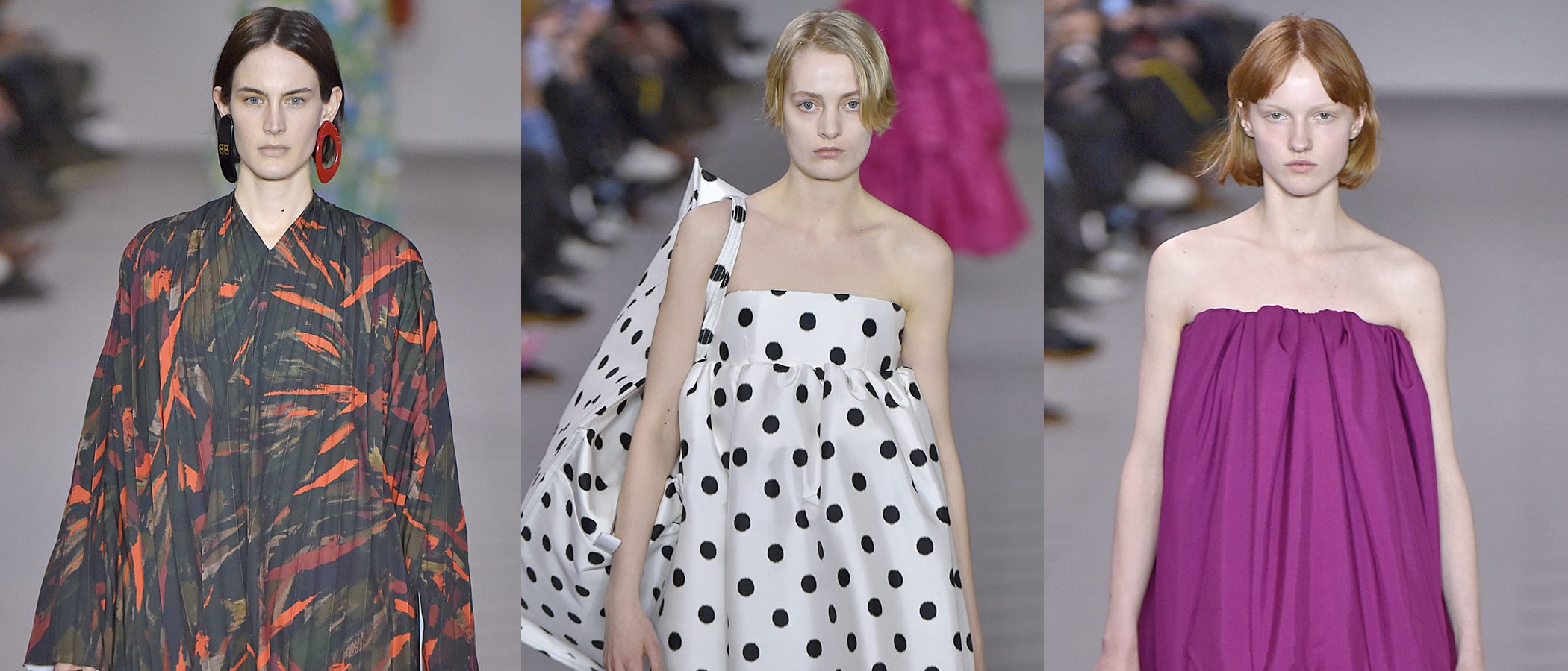 Vestidos saco, volúmenes y asimetrías protagonizan la colección de Balenciaga de Paris Fashion Week