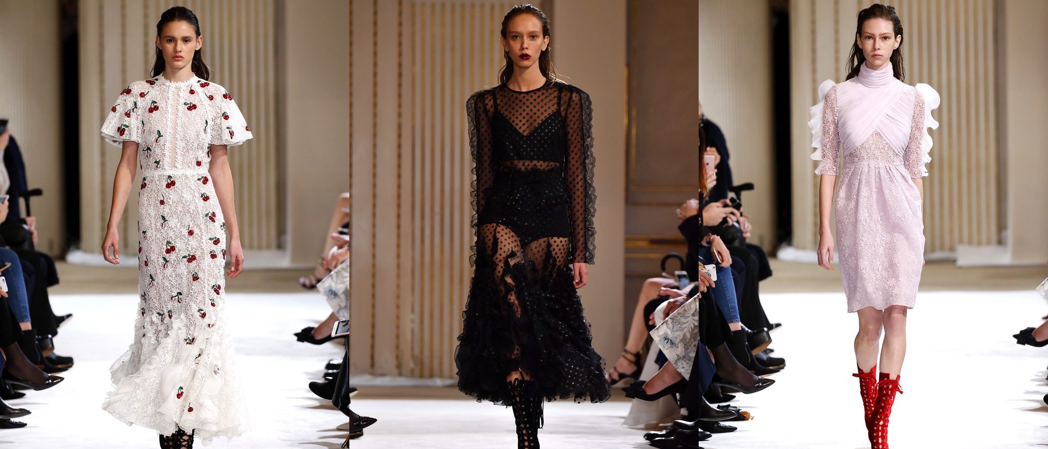 Giambattista Valli apuesta por los volantes y tejidos ligeros en la Paris Fashion Week