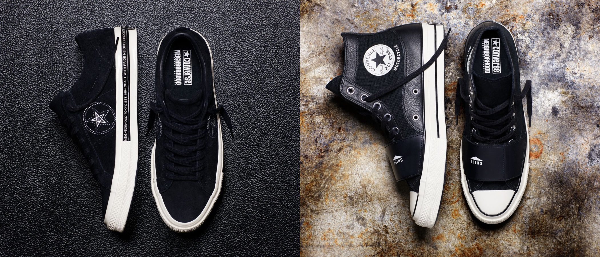 Converse y Neighborhood rediseñan dos icónicas zapatillas con referencias al mundo del motor
