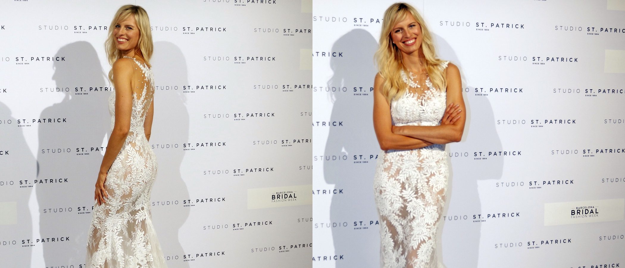 Karolina Kurkova se viste de novia para Studio St. Patrick en la Barcelona Bridal Week 2017