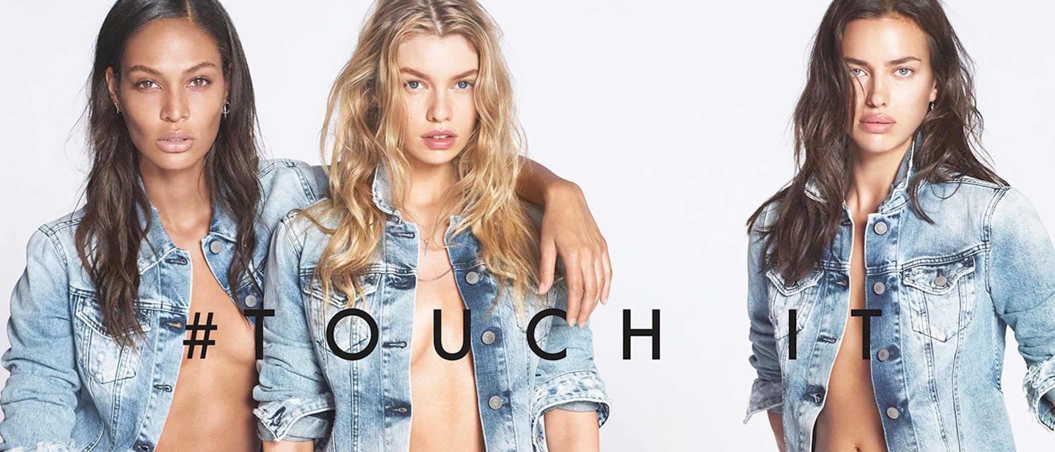 Replay presenta su nuevo vaquero femenino 'Touch' con Irina Shayk y Joan Smalls