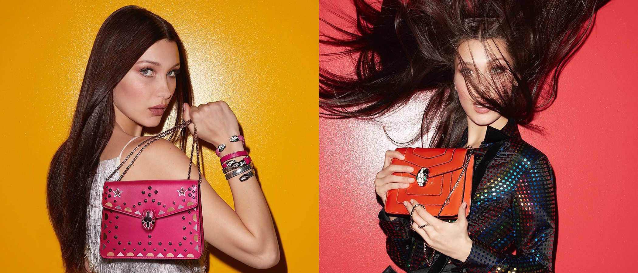 Bella Hadid se convierte en la imagen de la nueva colección de bolsos de Bulgari