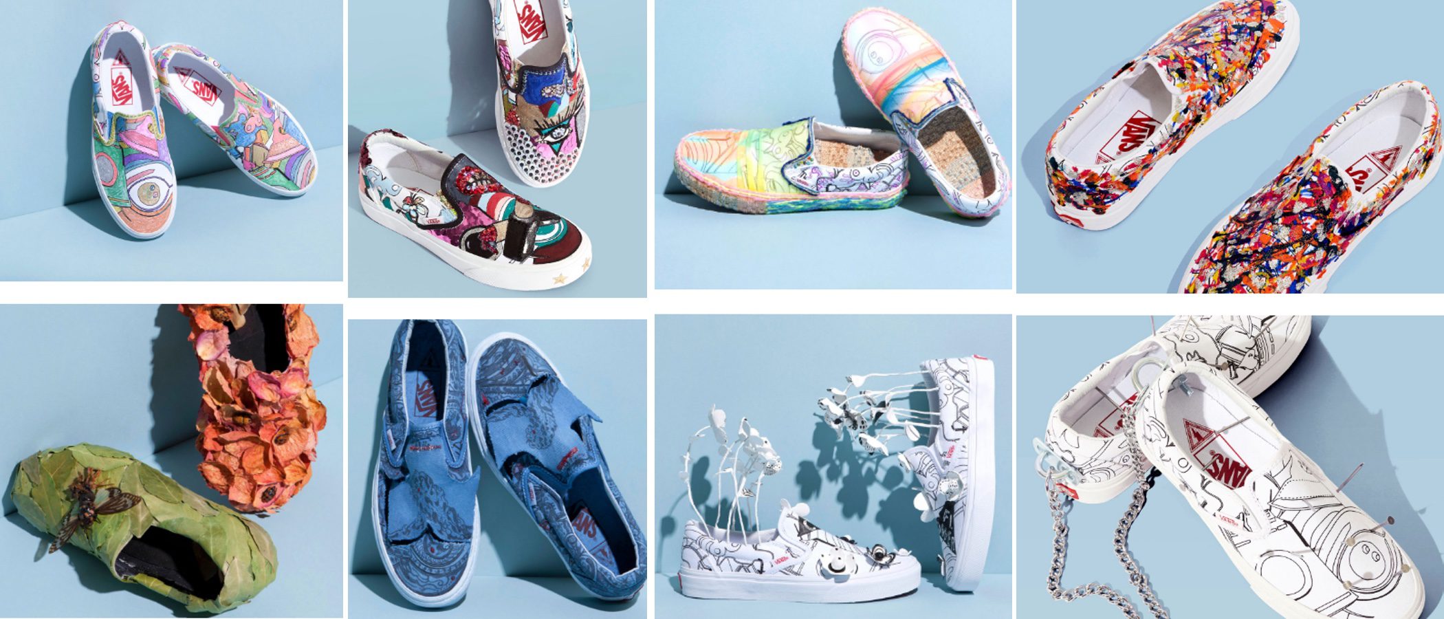 Las Vans utilizadas como si fueran lienzos: así son los diseños en colaboración con Marc Jacobs