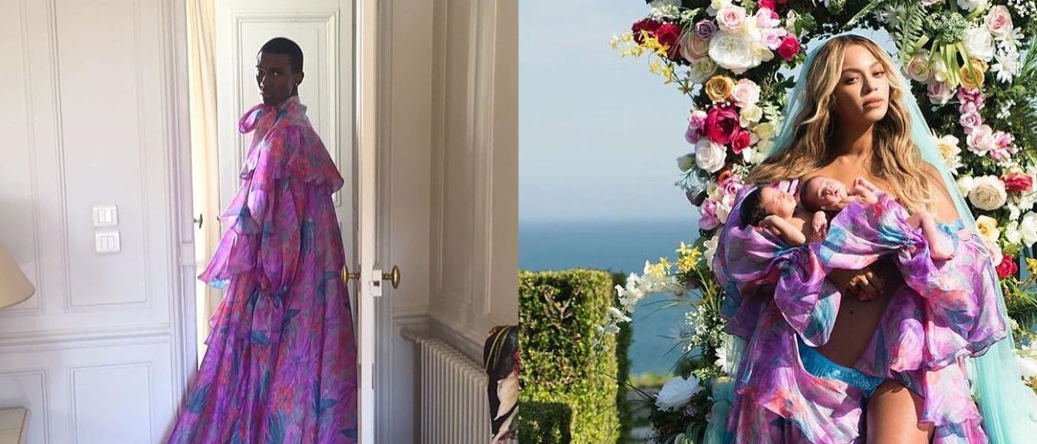 Beyoncé presenta a sus bebés vestida con moda española