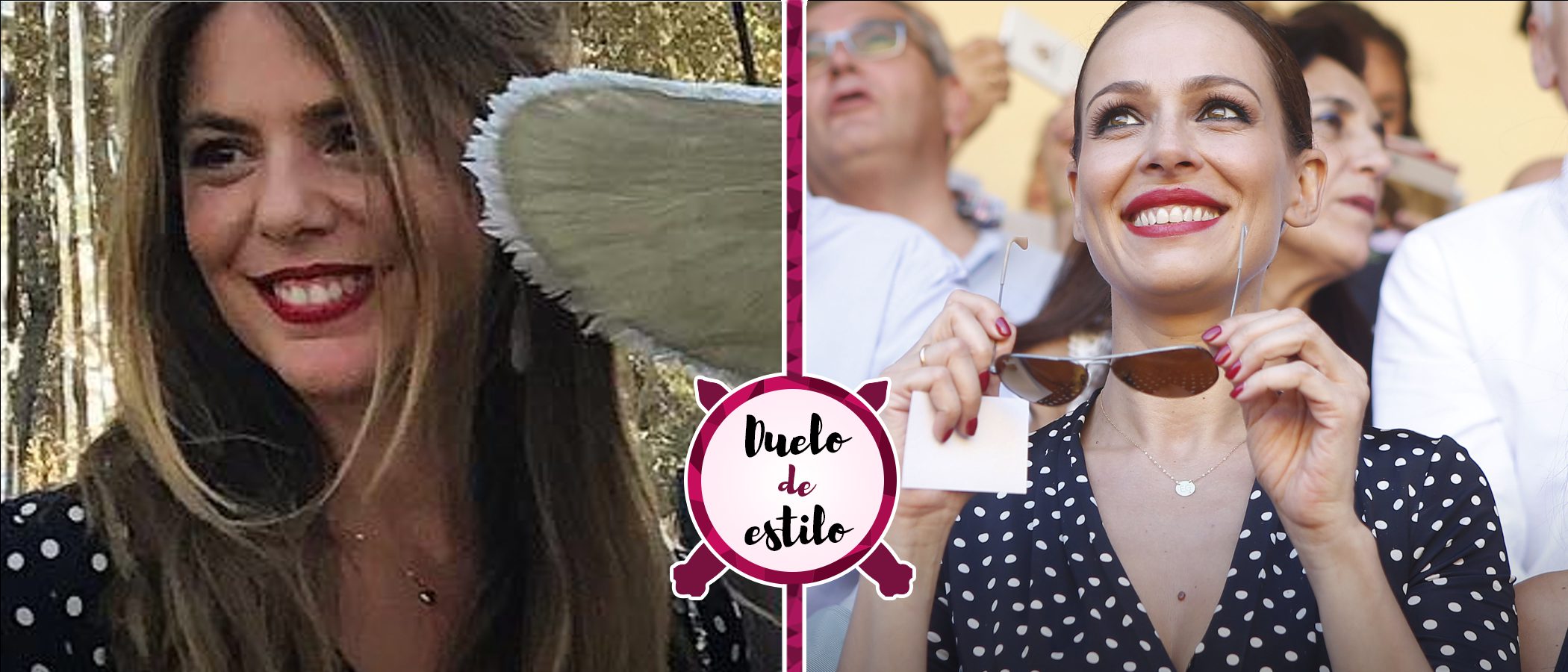Manuela Velasco y Eva González se decantan por el mismo vestido de lunares de Dolores Promesas