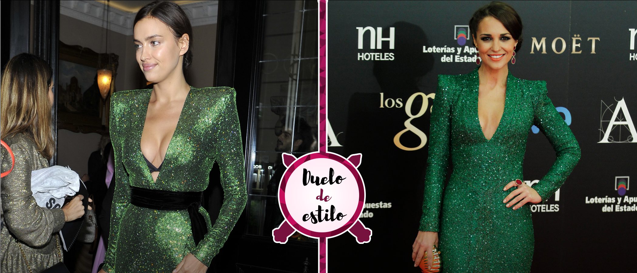 Irina Shayk y Paula Echevarría, unidas por un look muy parecido de diseñadores diferentes