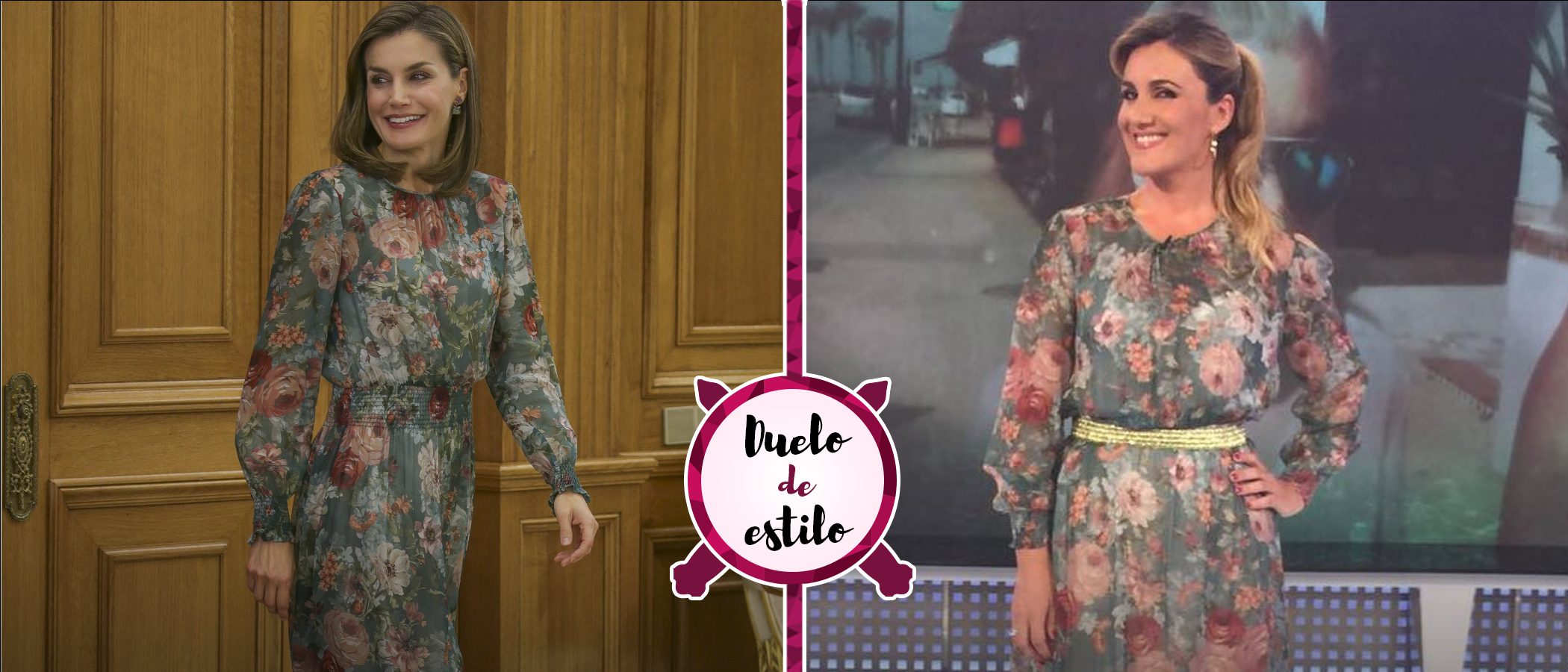 La Reina Letizia, Carlota Corredera y un mismo vestido floral de Zara: así son los dos looks