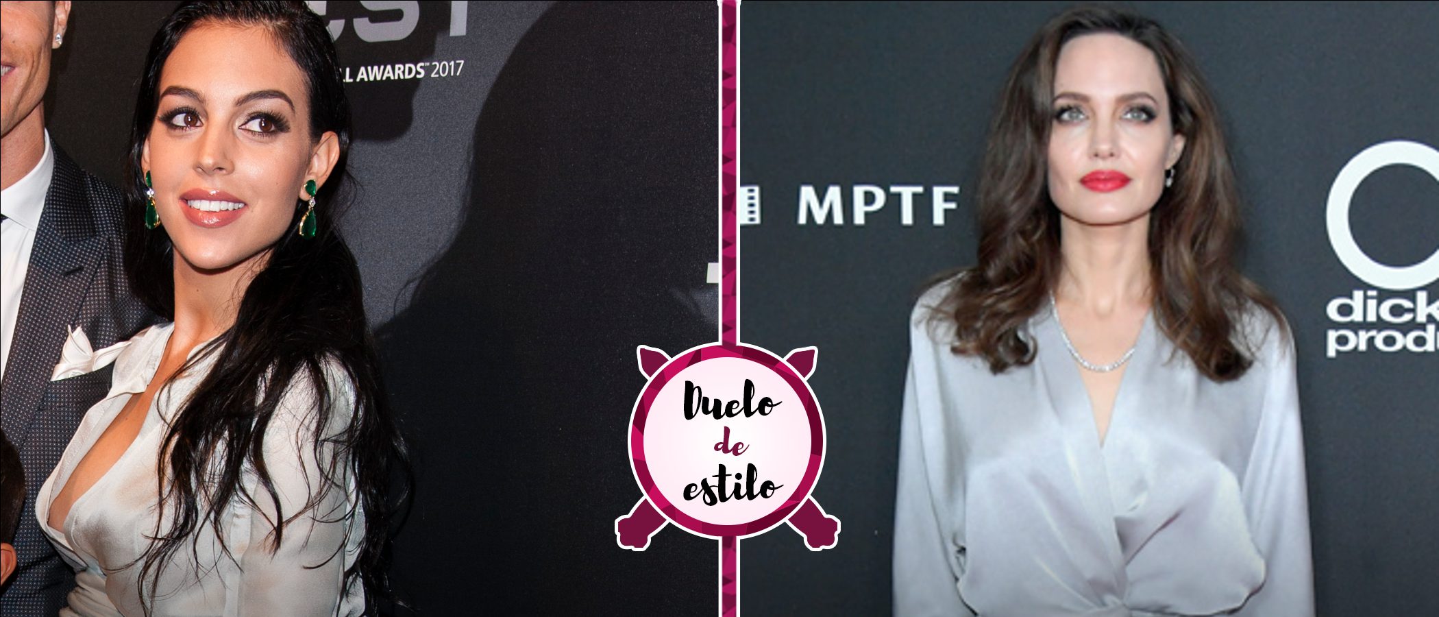 Georgina Rodríguez y Angelina Jolie apuestan por un look muy parecido. ¿A quién le sienta mejor?