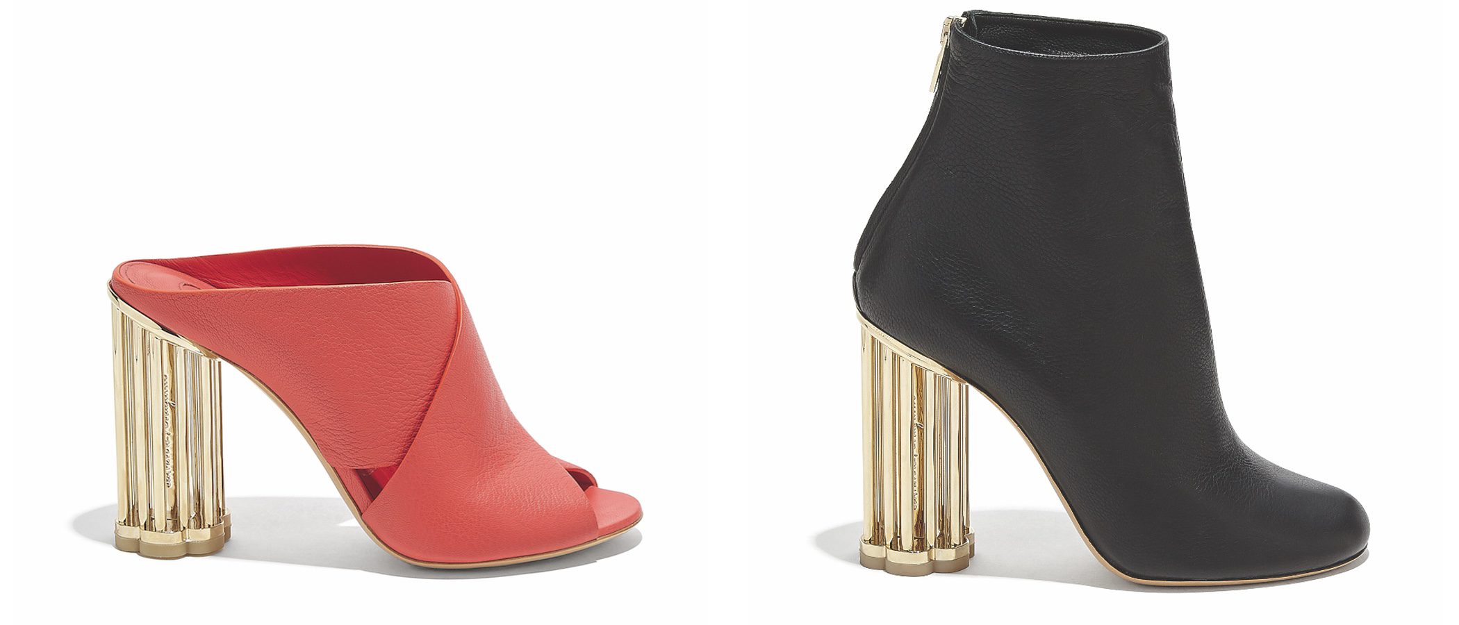 Salvatore Ferragamo crea nuevas siluetas de zapatos para su colección SS18 con tacón jaula