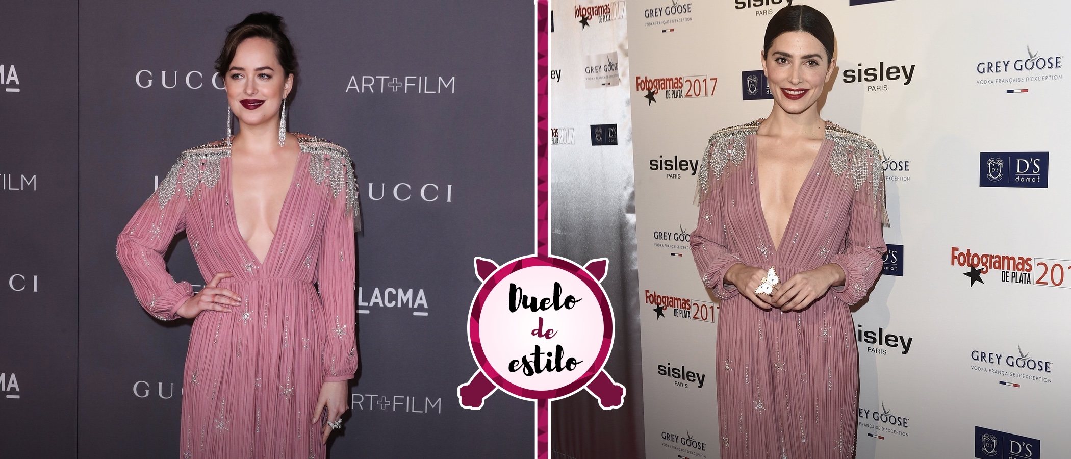 Un mismo look para dos actrices: Dakota Johnson, Bárbara Lennie y el vestido de Gucci