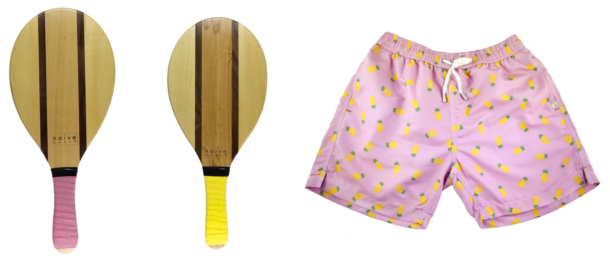 Naïve presenta la nueva colección masculina de bañadores y palas para el verano 2018