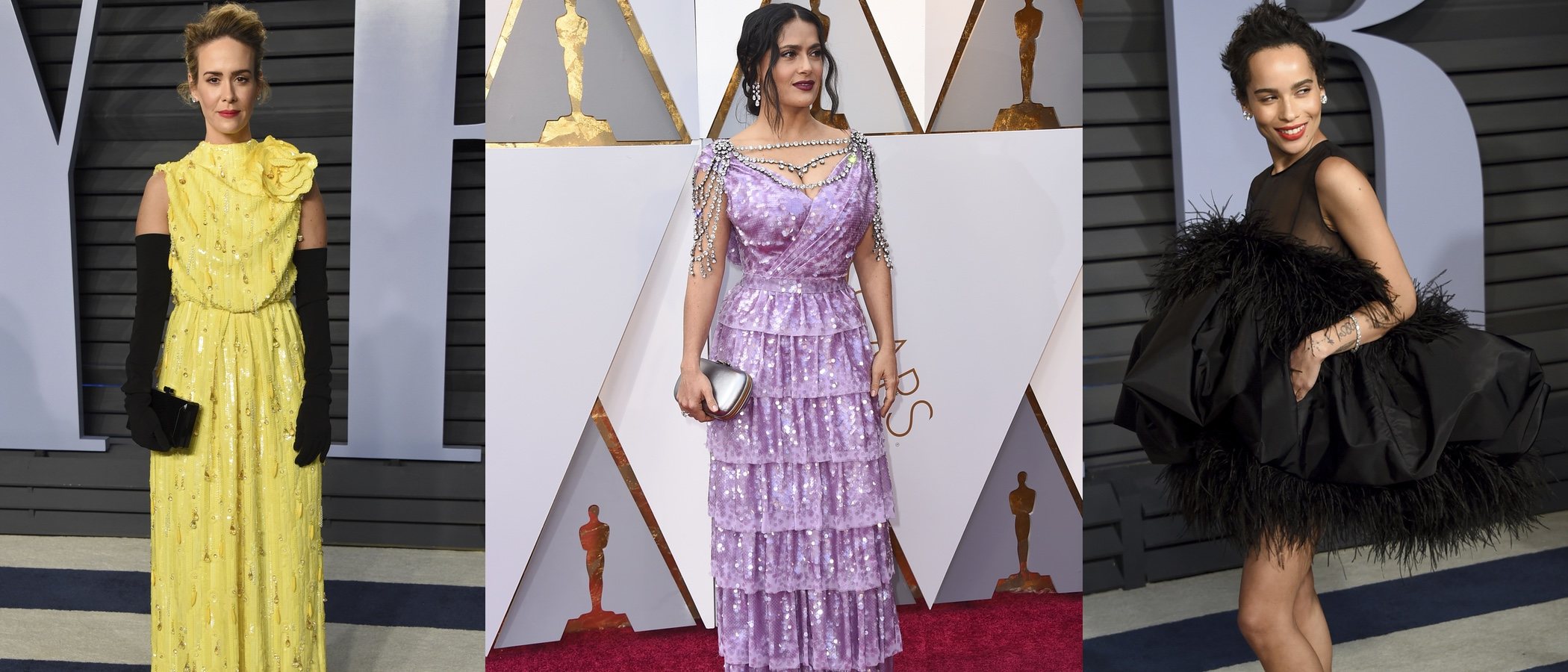 Salma Hayek, Sarah Paulson y Zoë Kravitz entre las peor vestidas de la semana