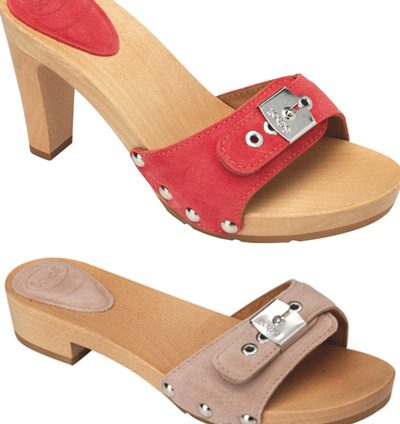 Sandalias y zuecos de madera en la nueva colección de Scholl para este verano 2012