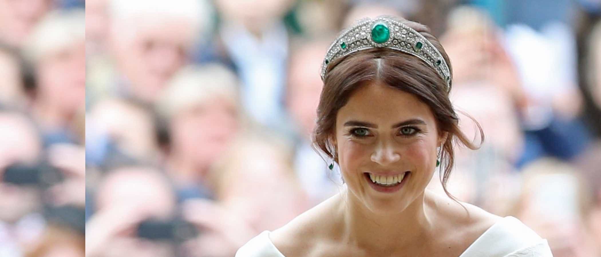 Así ha sido el impresionante vestido de novia sin velo de la Princesa Eugenia de York