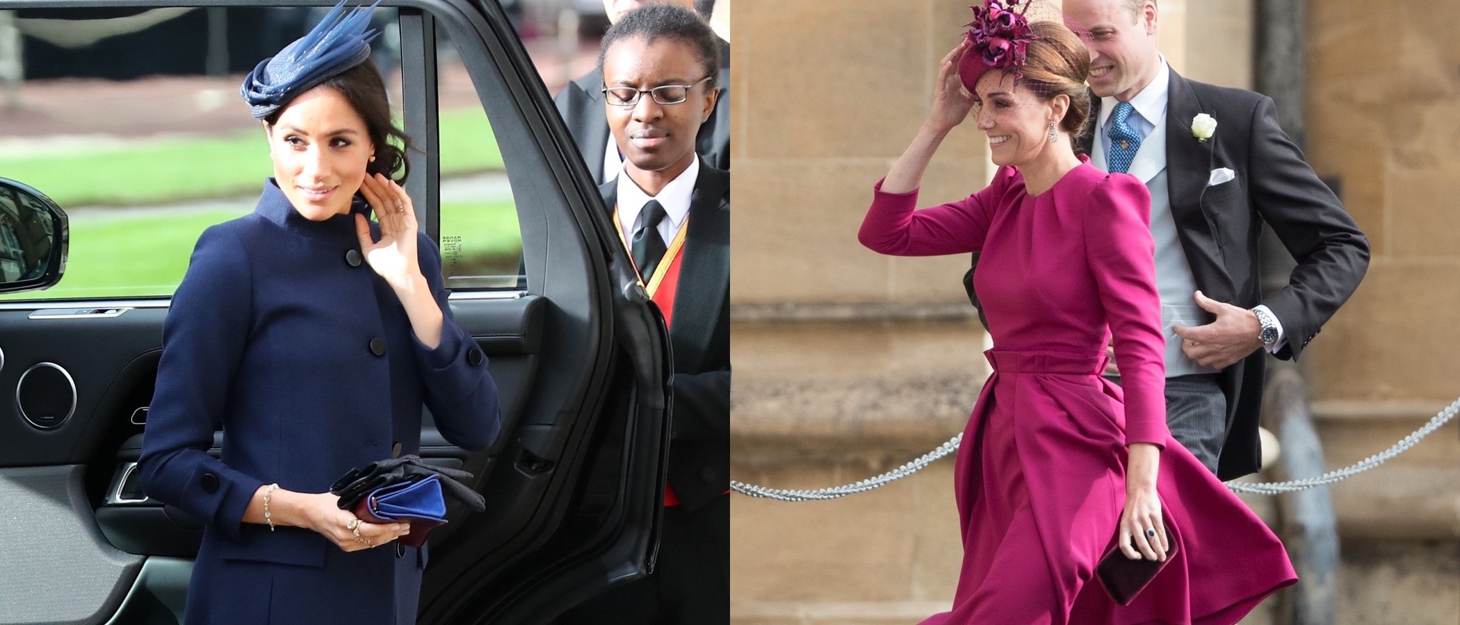 Duelo de estilo entre Meghan Markle y Kate Middleton en la boda de Eugenia de York y Jack Brooksbank